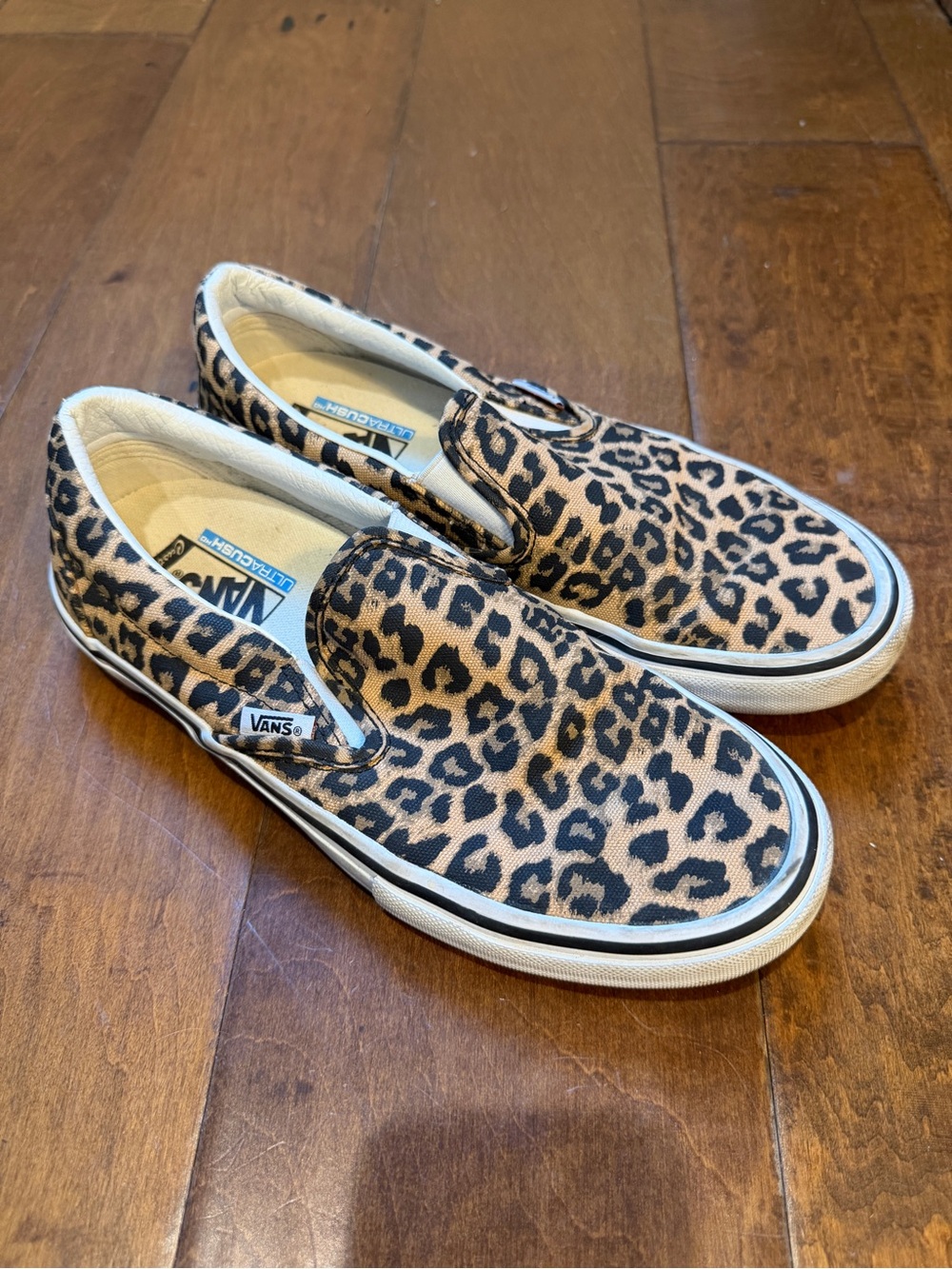 Vans Women’s Slip-On Sneakers Ultra Cush HD Skate Leopard Print 9.5 Men 8